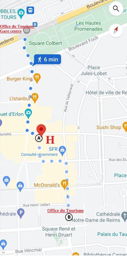 Hotel Des Arcades Реймс Екстериор снимка